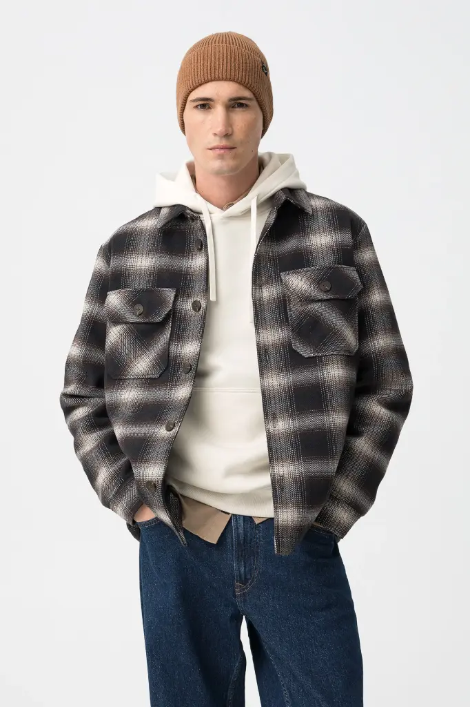 Chaqueta ligera cuadros